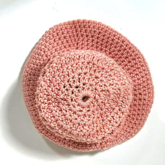 Pink Crochet Bucket Hat, Handmade Bubblegum Twee - Picture 4 of 6